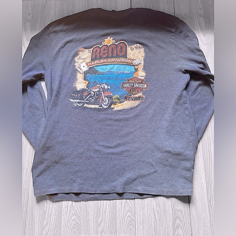 HARLEY DAVIDSON Men’s Graphic Reno Nevada Long Sleeve Tee - Picture 2 of 10